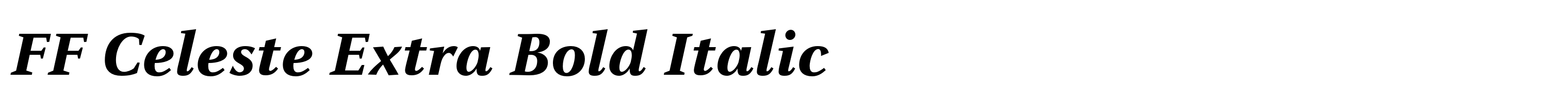 FF Celeste Extra Bold Italic